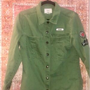 Women’s Army Green Button Down Shirt